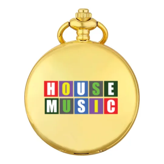 Discover House Music Blocks Blk Pocket Watches