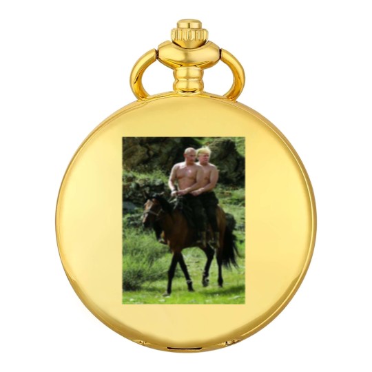 Discover Trump Putin Meme Pocket Watches Russian Putin Riding A Horse With Donald Trump Meme