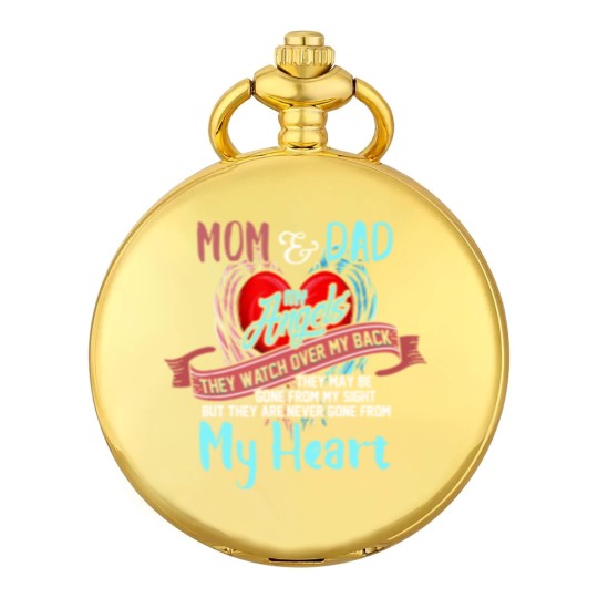 Discover Mom & Dad My Angels Pocket Watches - in memory of parents In Heaven Pocket Watches