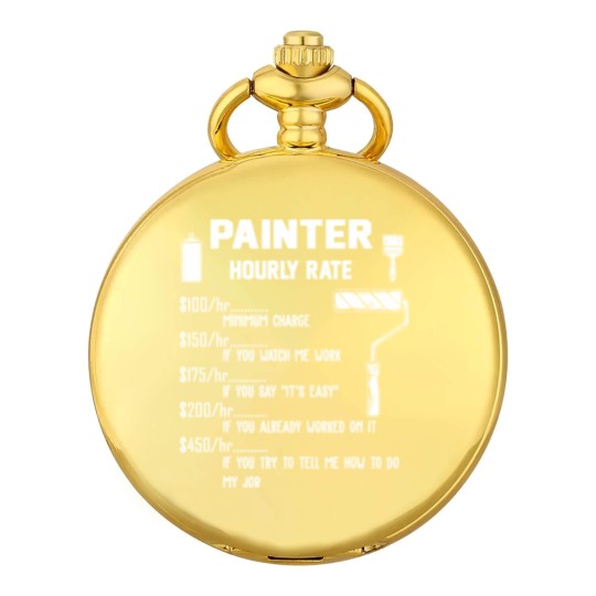 Discover Funny Painter Hourly Rate Apparel For Painters Pocket Watches