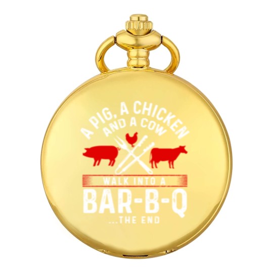 Discover Grill Barbecue BBQ Season Meat Grillmaster Gift Pocket Watches