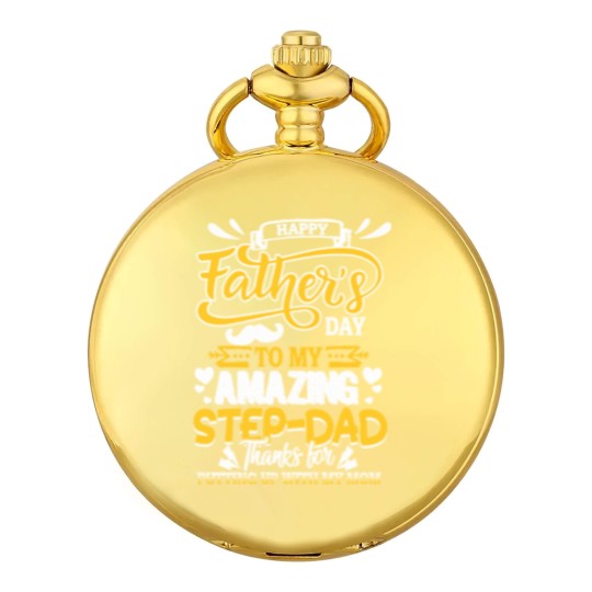 Discover Funny Family Gift To My Dear Amazing Step- Dad Thank For Putting Up With My Mom (1) Pocket Watches