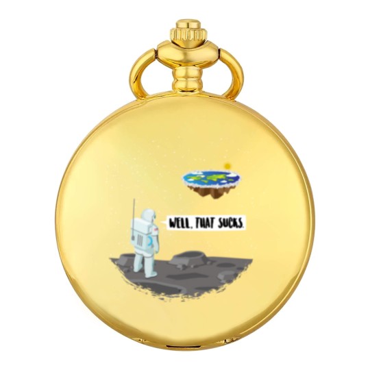 Discover Funny Flat Earth Astronaut - Well That Sucks Pocket Watches