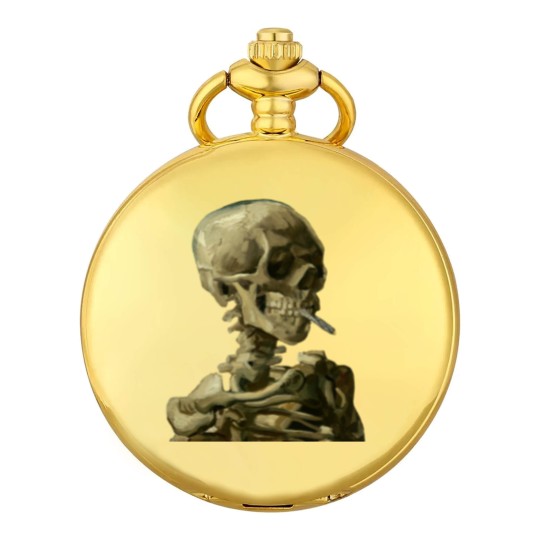 Discover Skull with Burning Cigarette by Vincent van Gogh - Skull - Pocket Watches