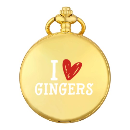 Discover Redhead Lover Irish Red Haired Men Women I Love Gingers Pocket Watches