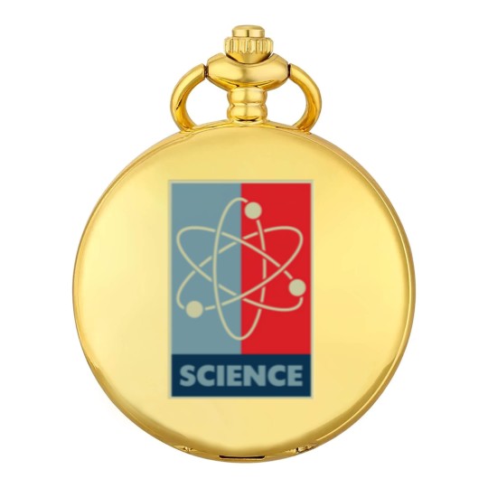 Discover Science red blue atom Pocket Watches