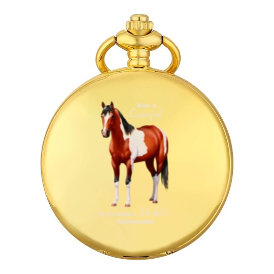 Discover Date A Cowgirl Bay Paint Horse - Horses - Pocket Watches