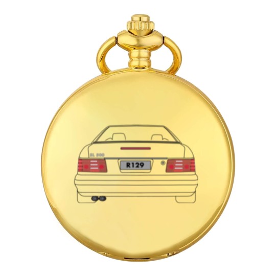 Discover R129 - SL - Rear- Black Pocket Watches