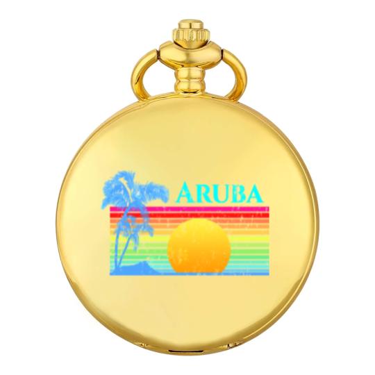 Discover Retro Beach Aruba Sunset - Aruba - Pocket Watches