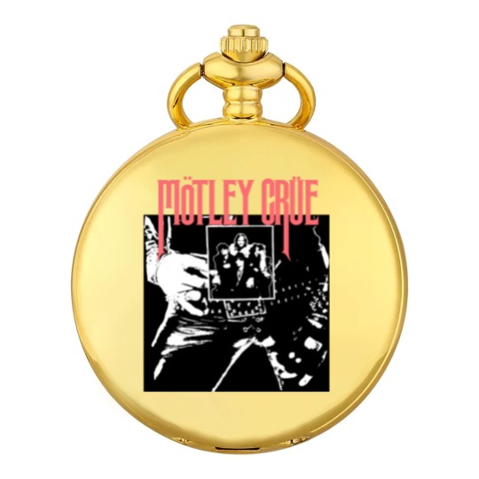 Discover Vintage 2000's Original Motley Crue Rock Band Concert Too Fast For Love Tour Black & Red Pocket Watches