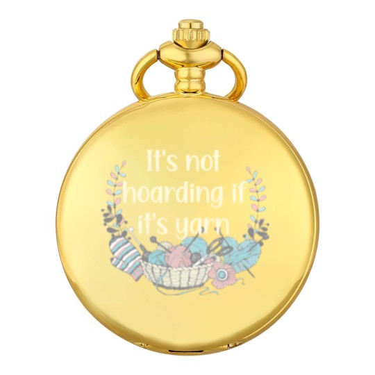 Discover Knit Crochet Collect Yarn Stash Pocket Watches