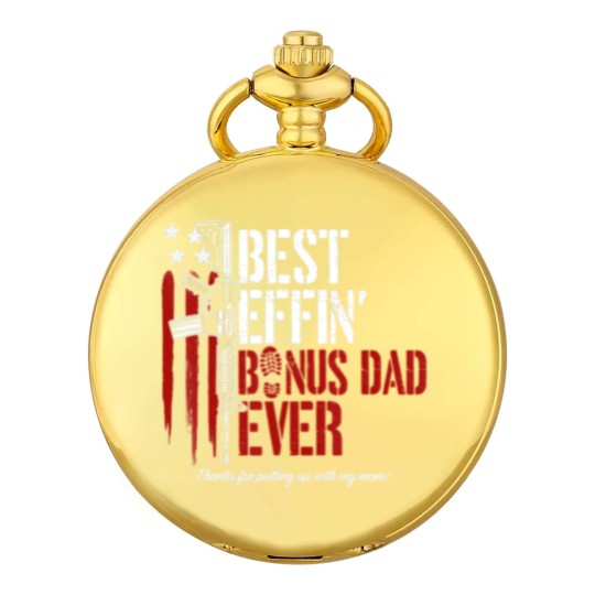 Discover Mens Best Effin Bonus Dad Ever Daddy Gun Rights Pocket Watches