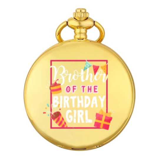 Discover Brother Of The Birthday Girl - Gift Birthday Girl Brother Gift For Sister From Brother - Birthday Girl Brother - Pocket Watches