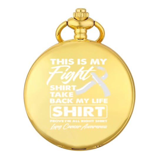 Discover My Fight Pocket Watches Fighter Lung Cancer Awareness Pocket Watches