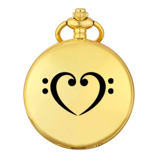 Discover Bass Clef Heart - Glow in the Dark! Pocket Watches
