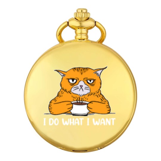 Discover I do What I Want Funny Sarcastic Cat Pocket Watches
