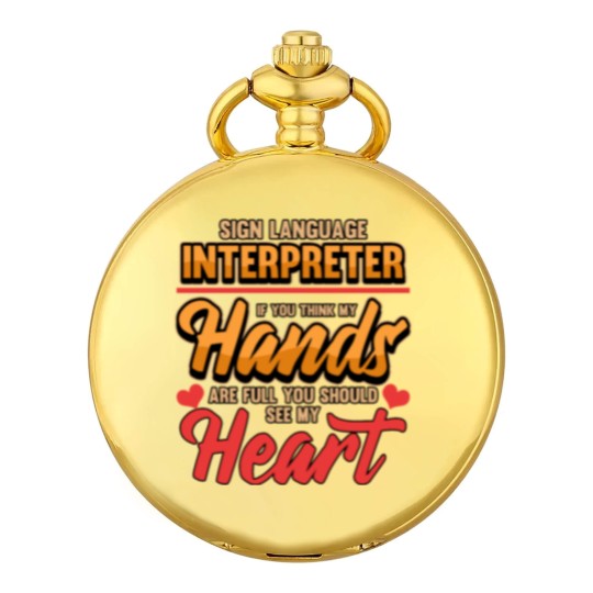 Discover sign language interpreter signpost gesture Pocket Watches