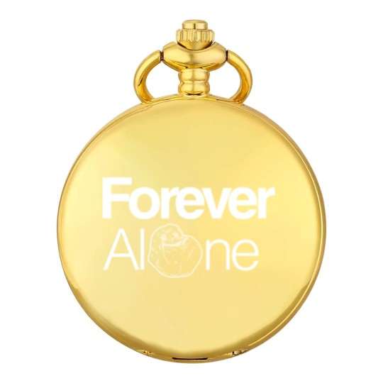 Discover Forever Alone White Pocket Watches