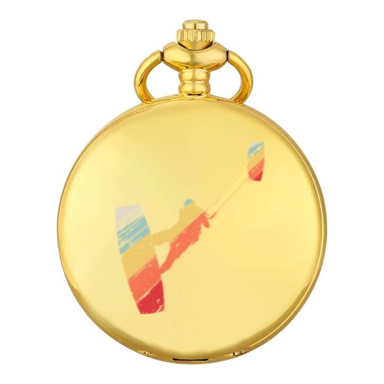 Discover Kite Boarding Kiteboarder Retro Vintage Pocket Watches