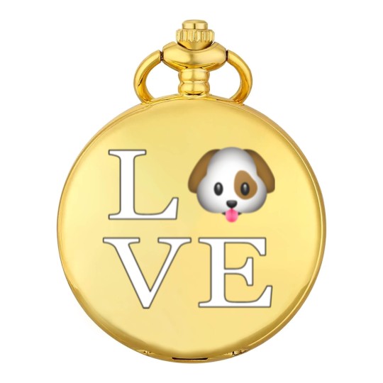Discover Love Cute Dog _emoji icon smiley emoticon Pocket Watches