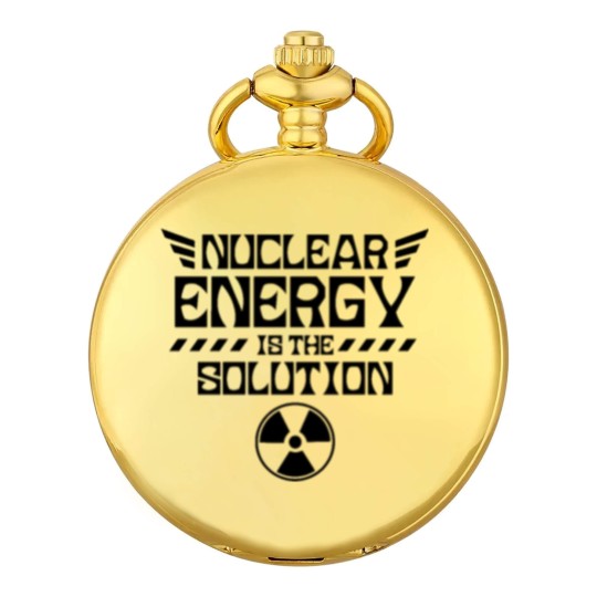 Discover Nuclear energy is the solution Atomic Fusion Clean Pocket Watches