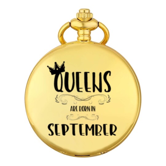 Discover September birthday women ladies queen Pocket Watches