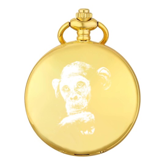 Discover Chimp - Chimpanzee - The malancholy thinker Pocket Watches