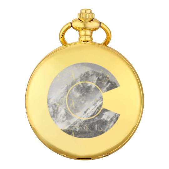Discover Colorado State Flag Logo Rocky Mountain Pocket Watches