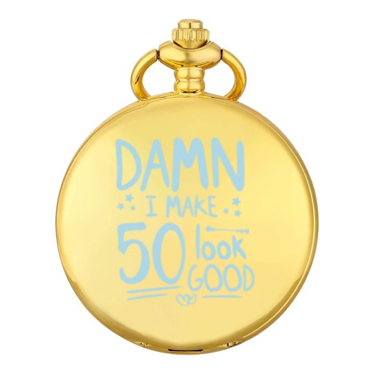 Discover Cool Funny Birthday Gift 50 Years Old Age Jokes Pocket Watches