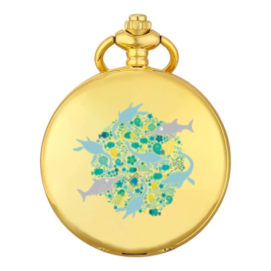 Discover Swimming with Plesiosaurs - cute prehistoric animal design - Swimming - Pocket Watches