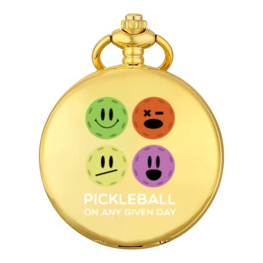Discover Gift for Pickleball Players Any Given Day Funny Pocket Watches