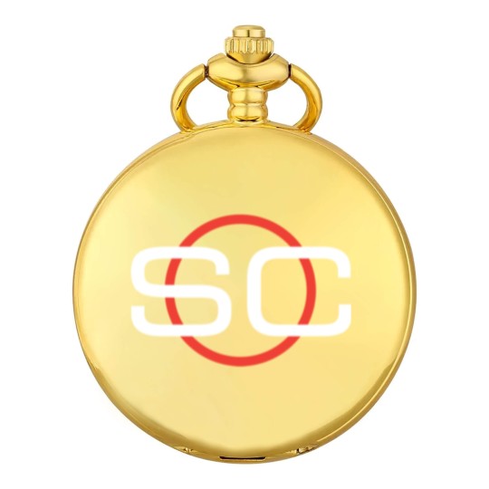 Discover Espn Sportscenter Red White Circle Logo C2Gift Pocket Watches Pocket Watches