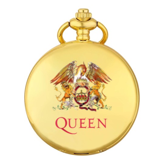 Discover Queen White Crest Freddie Mercury Brian May Pocket Watches Pocket Watches