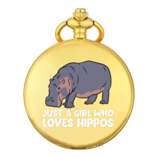 Discover Hippo Girl Just a Girl Who Loves Hippos Pocket Watches
