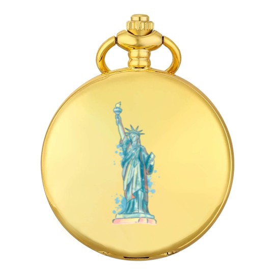 Discover Statue of Liberty in watercolor Pocket Watches