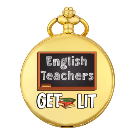 Discover Book Chalk Teacher English Literature Blackboard Pocket Watches
