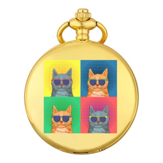 Discover cat pop art Pocket Watches