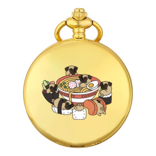 Discover Pug Ramen Sushi - Pug - Pocket Watches
