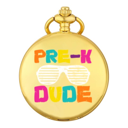 Discover Pre-K Dude Back To School Teacher Student Preschool Pocket Watches