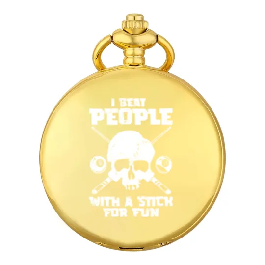 Discover Pool Billiard - I Beat People With A Stick For Fun Pocket Watches