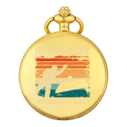 Discover Hitting Holes and Crushing Souls Cornhole Hole Pocket Watches