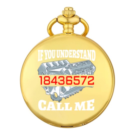 Discover Funny 18436572 Auto Mechanic V8 Muscle Car Firing Order - Funny Mechanic Gift - Pocket Watches