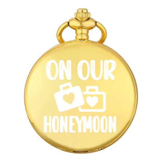 Discover Honeymoon Vacation Wedding Couple Honeymooning Pocket Watches