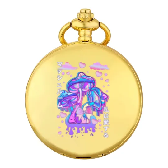 Discover Pastel Goth Mushroom Japan Kanji Pocket Watches