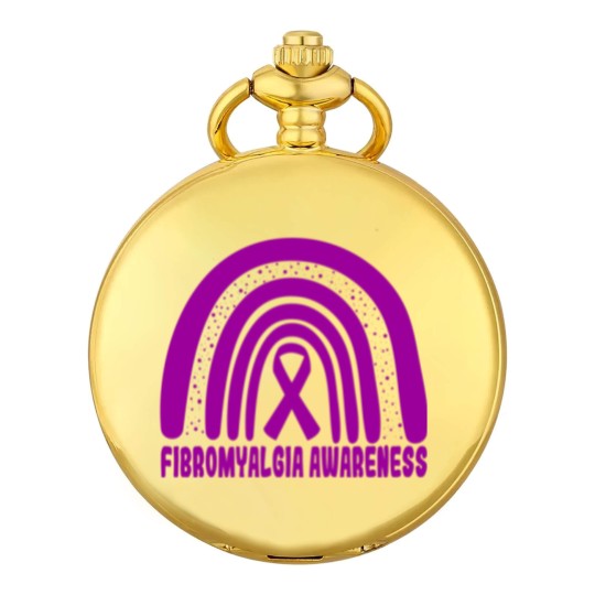 Discover Fibromyalgia Rainbow Day National Fibromyalgia Awareness Classic Pocket Watches