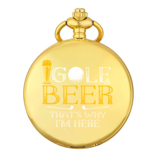 Discover Golf and Beer Joke Dad Pocket Watches Funny Beer And Golf Lover Gift - Drinking Beer And Playing Golf Great - Pocket Watches