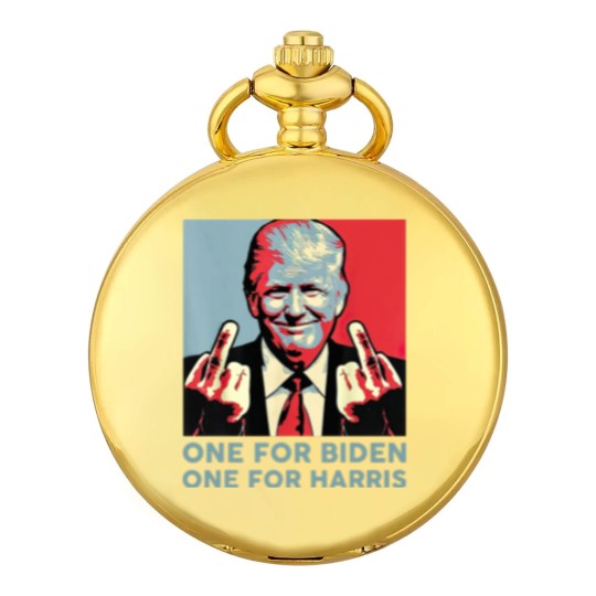 Discover Middle Finger Biden Republican American Flag Pocket Watches
