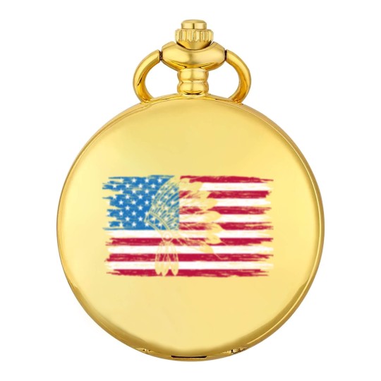 Discover Native American USA Indigenous People 4th Of July Pocket Watches