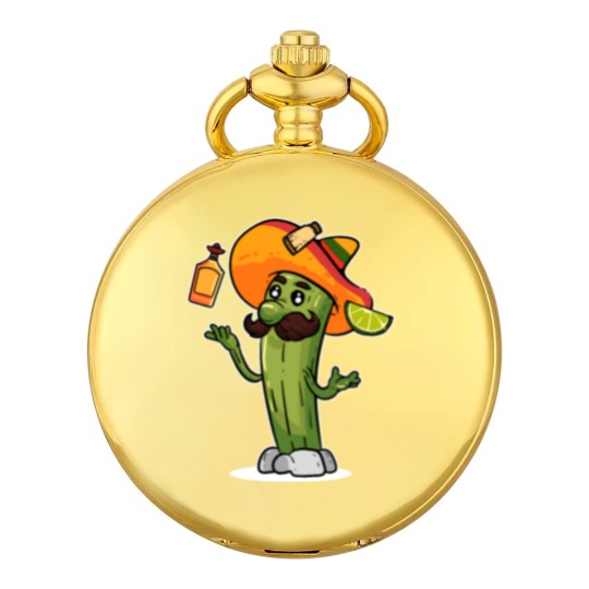 Discover Funny Mexican Cactus Juggles Tequila Cinco de Pocket Watches