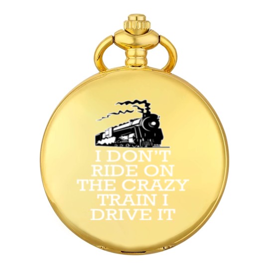 Discover I don't ride on the crazy train i drive it Pocket Watches